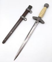 3rd Reich 2 nd Pattern Luftwaffe Officers Dagger. Produced by wMw Waffen Circa 1937. There is acrack