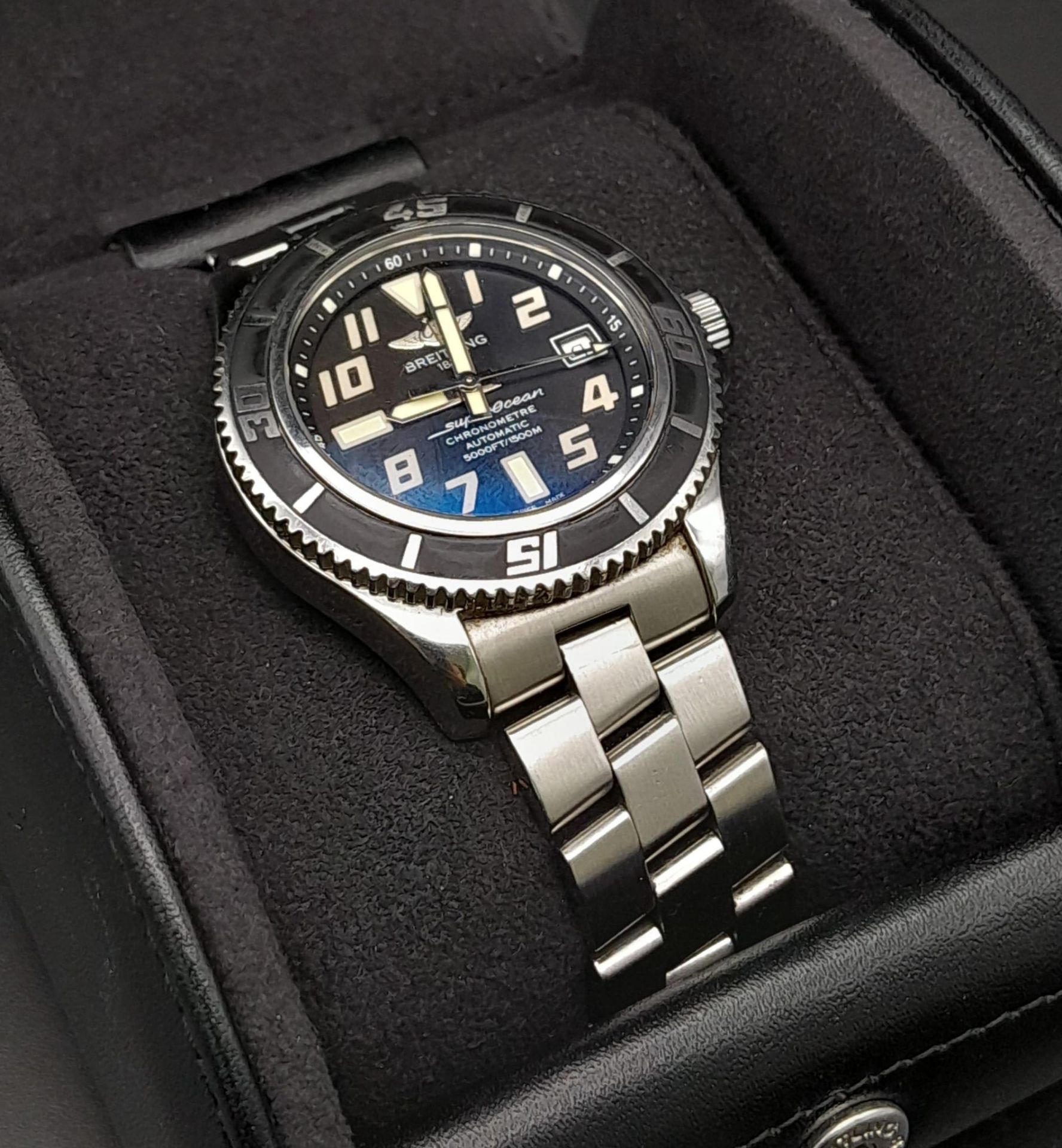 A Breitling SuperOcean Automatic Gents Watch. Stainless steel strap and case - 42mm. Matt black - Image 20 of 27