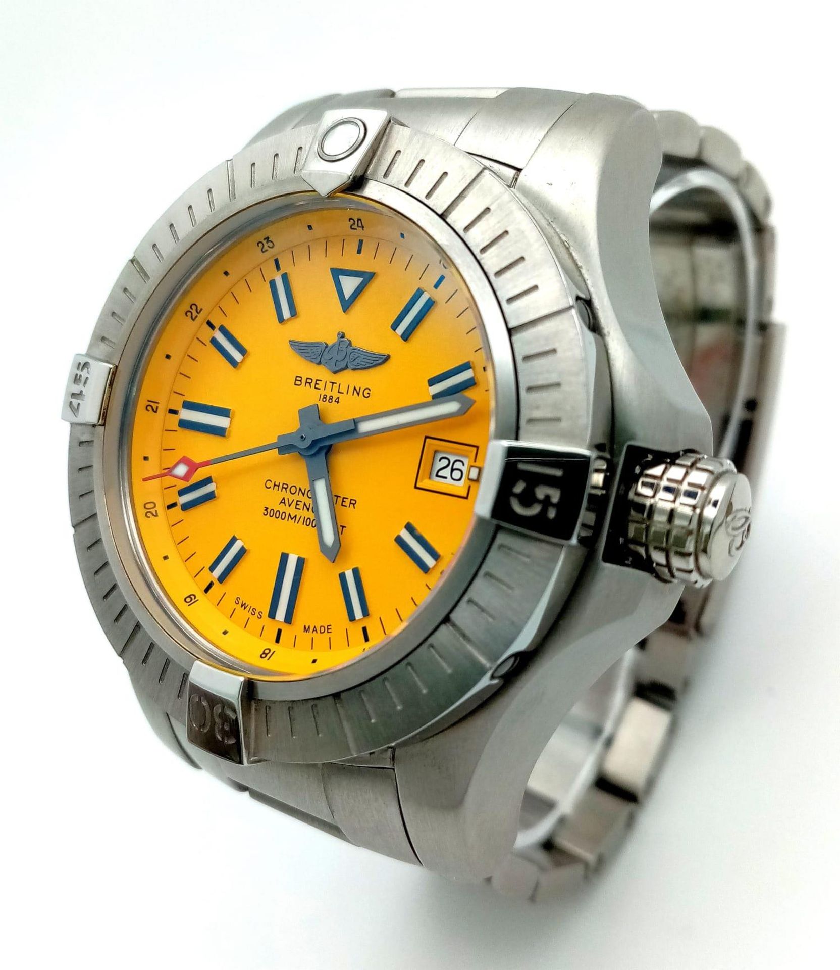 A Breitling Avenger Automatic Gents Watch. Stainless steel bracelet and case - 45mm. 3000m water - Image 2 of 9