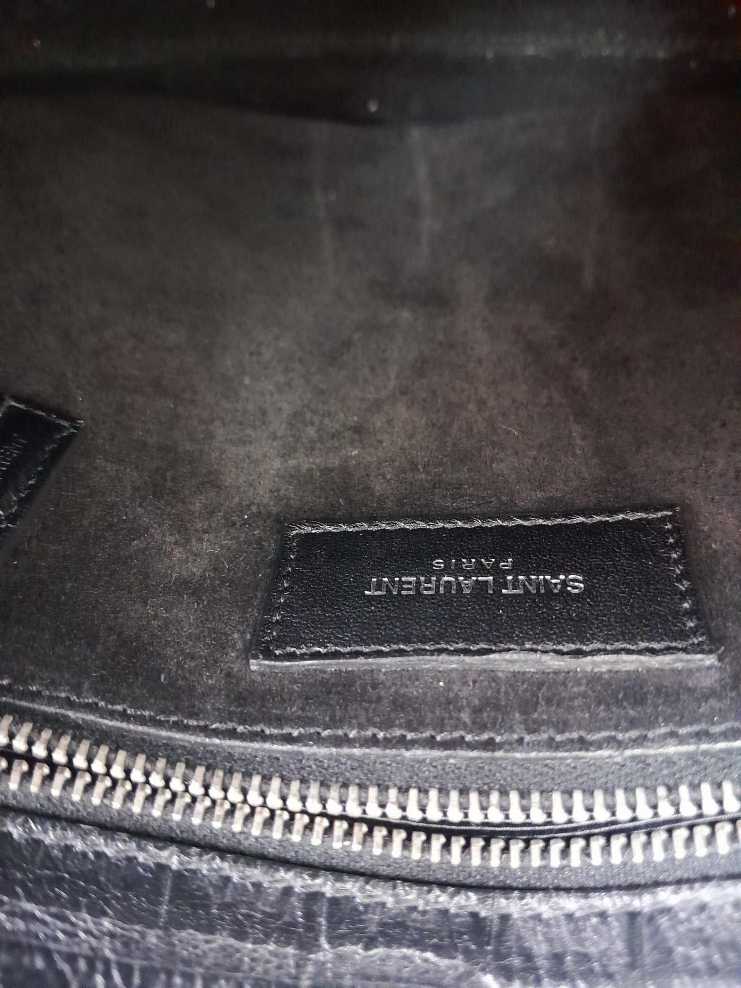 A Saint Laurent Sac de Jour Handbag. Crocodile embossed leather exterior with silver hardware and - Bild 19 aus 21