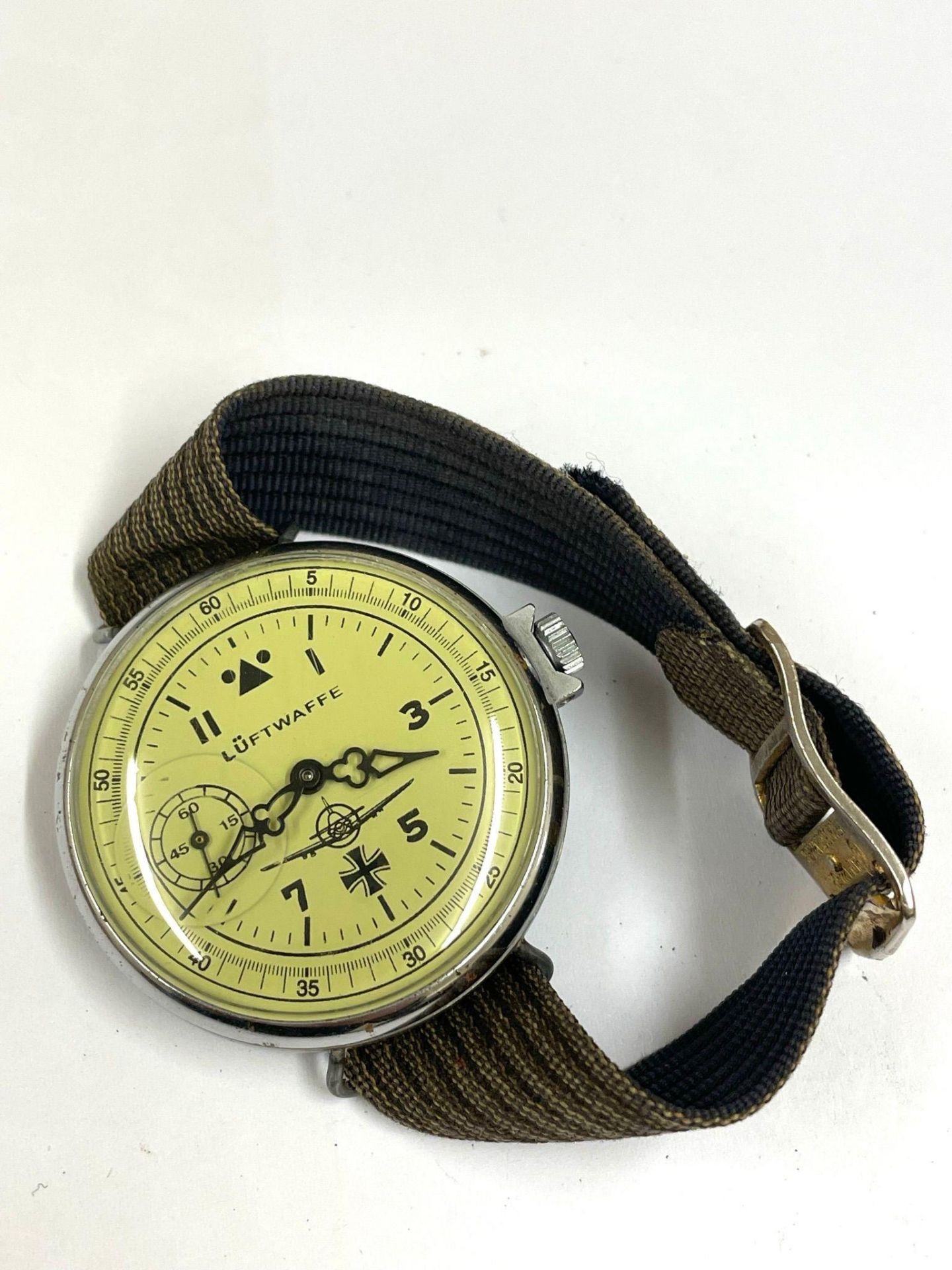 Vintage gents Luftwaffe style watch , customised dial Working - Image 6 of 9