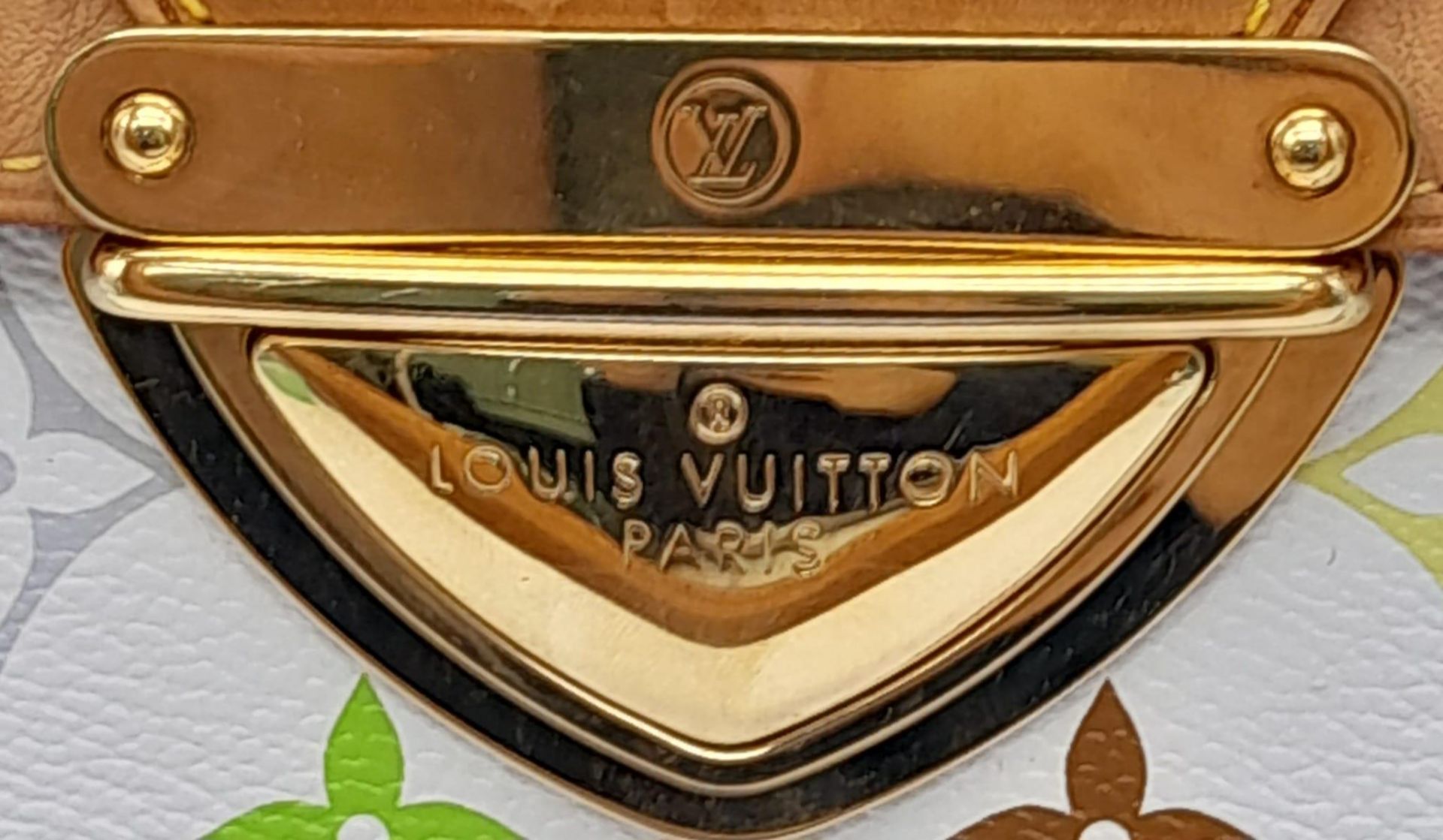 Louis Vuitton Sologne White Multicolour Monogram Handbag. Quality leather throughout, gold toned - Bild 9 aus 9
