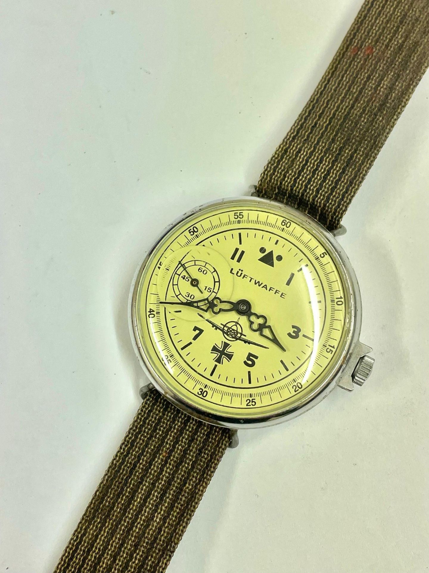 Vintage gents Luftwaffe style watch , customised dial Working - Image 5 of 9