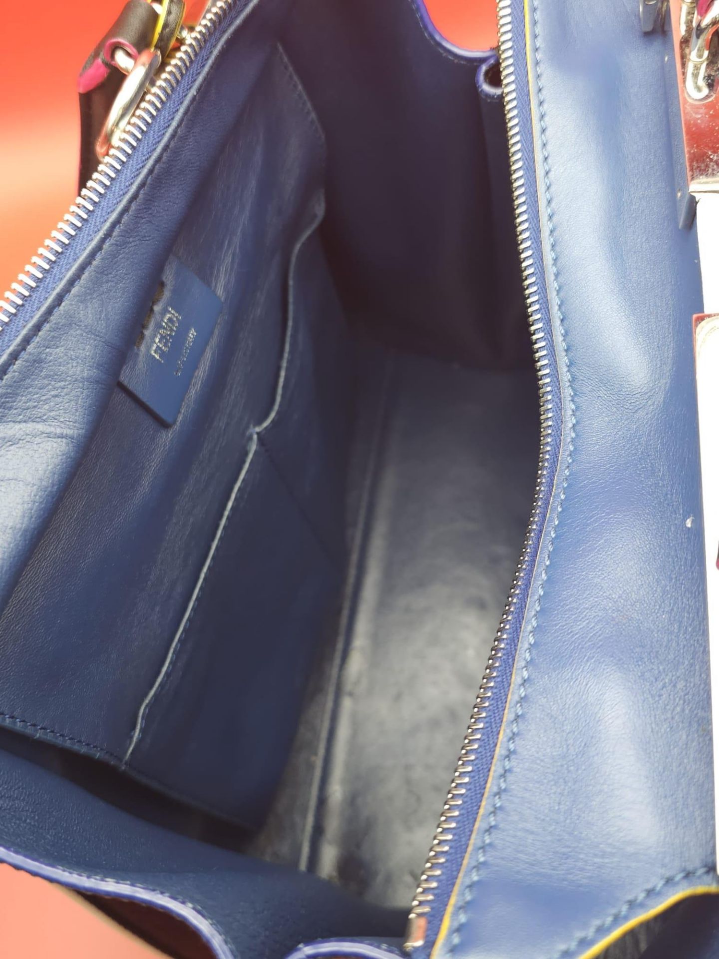 A Fendi Black 3 Jours Handbag. Black leather exterior with multi-colour trim. Features soft wings - Image 13 of 15
