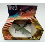 JAK-3 WWII Fighter Plane Model. Metal, scale 72. Original box & packaging and made in the USSR.