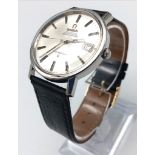 Omega Constellation Chronometer Men's Watch. Automatic movement, leather strap, 32mm dial. Circa