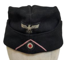 WW2 German Enlisted Mans/Nco’s Panzer Overseas Cap.