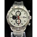 A Very Good Condition Men’s Rotary Stainless Steel Quartz Chronograph Watch, 46mm Including Crown.