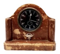3rd Reich German Aircraft Clock by Kienzle. Mounted in a Mantle Frame with a National Socialist