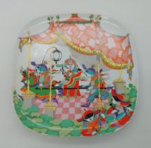 Wonderfully vibrant Rosenthal Studio Line COMMEDIA DELL'ARTE Serving Plate. Signed and marked on