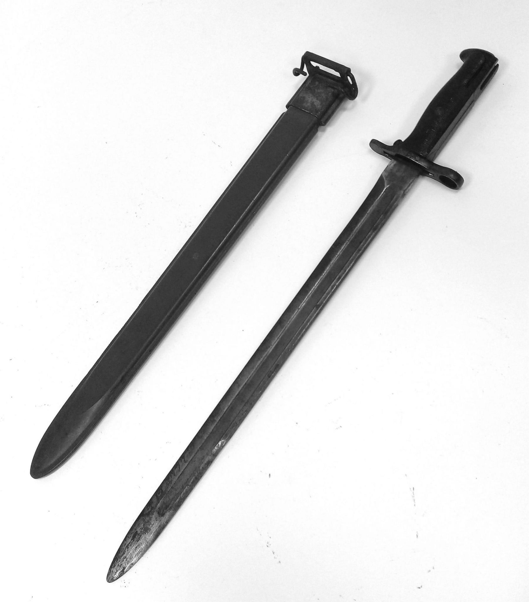 US Springfield Rock Island Arsenal M1905 16” Bayonet Dated 1906 re-issued in 1942 for the Garand - Image 2 of 15