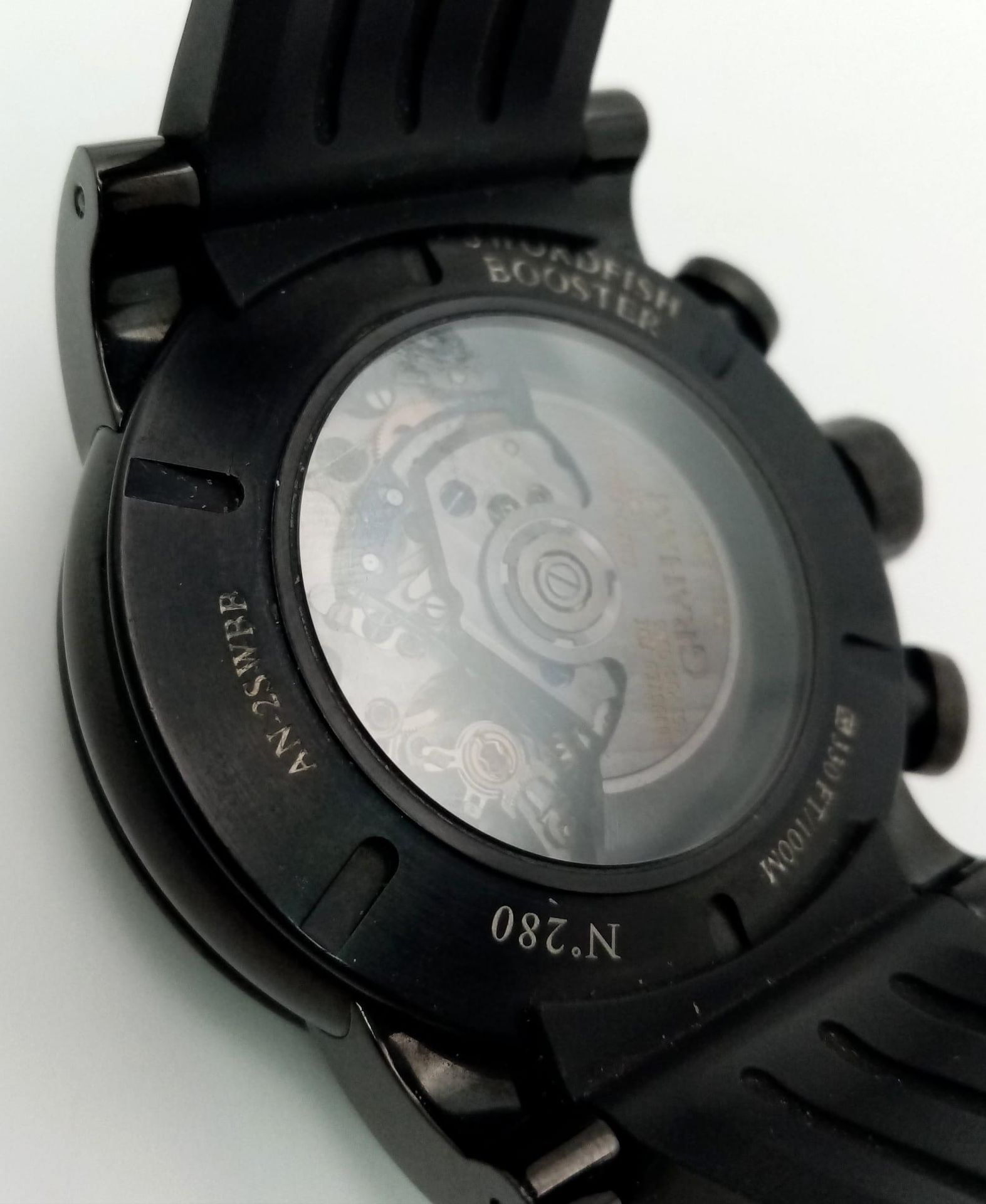 A Graham Swordfish Chronograph Automatic Gents Watch. Black rubber strap. rubber and steel case - - Bild 8 aus 13