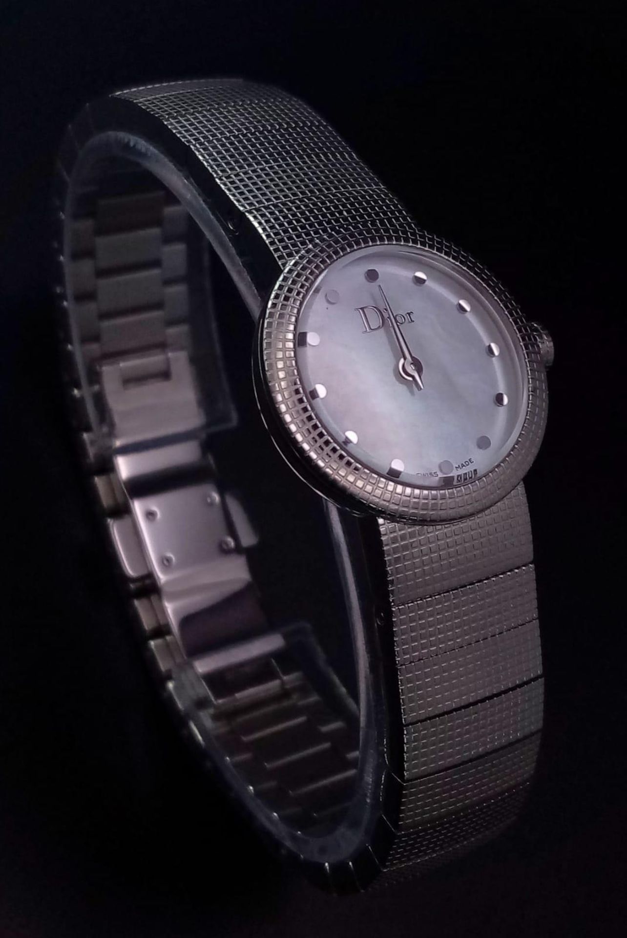 A Designer Christian Dior Quartz Ladies Watch. Stainless steel bracelet and case - 23mm. White dial. - Image 3 of 10