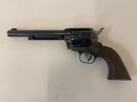 A Deactivated Brocock 1873 Peacemaker Revolver. Fantastic blueing with a 6.5 inch barrel. Comes with