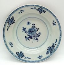 An Early 19th Century Blue and White Chinese Ceramic Plate. 24cm diameter. Please see photos for
