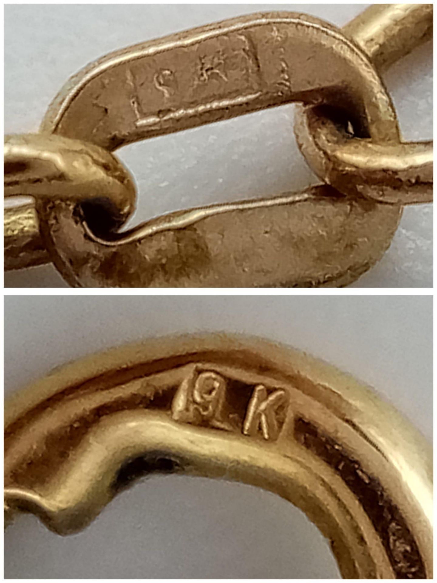 A Vintage 9K Yellow Gold Rope Necklace. 54cm. 11g weight. - Bild 4 aus 4