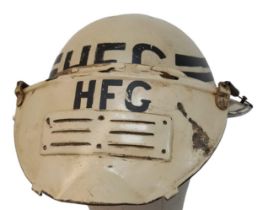 WW2 1941 Dated British Home Front Fire Guards Zuckerman Helmet with rare visor for incendiary bombs.