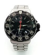 A Tag Heuer Formula 1 Quartz Gents Watch. Stainless steel bracelet and case - 42mm. Black dial