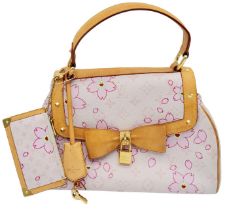 A 2003 Louis Vuitton & Takashi Murakami CoLab Bag. Monogrammed canvas body with cherry blossom