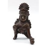 An 18th, early 19th, Century bronze South East Asian Figure. Very unusual, deity in a gesturing