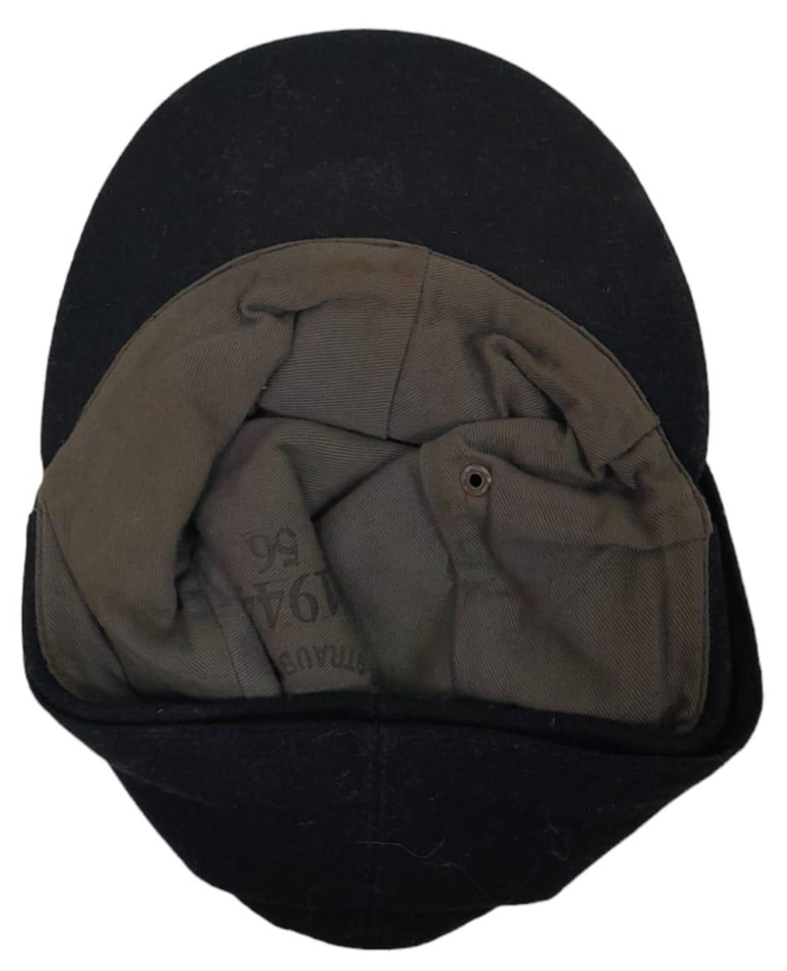 WW2 1944 Dated German Panzer Grenadiers M43 Cap. The removed insignia suggests that it may have been - Bild 5 aus 6