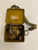 A Rare WW2 German Afrika Korp R.A. 35 Mortar Sight with Case. The sight has the makers mark bvu