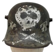 Pre WW2-German Friekorps Helmet. Imperial German/Austrian M18 shell with transitional period