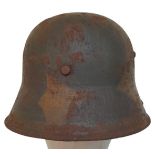 WW1 Imperial German M17 Camouflage Helmet with Liner.