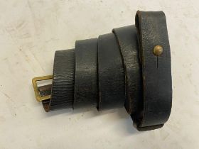 A German MP18 Gun Leather Sling with Original Brass Button and Buckle. ML498