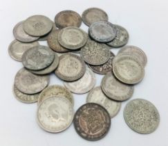 A Parcel of 30 Pre-1947 Silver Six Pences. Date Range 1920-1938. 80.68 Grams