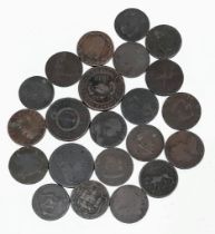 An Eclectic Mix of 21 - 18th and 19th Century Coin Tokens.