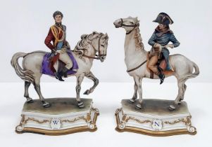 A magnificent large pair of rare 1960's Capodimonte figures by the celebrated artist Bruno Merli.