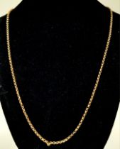 A 9K Rose Gold Belcher Link Chain/Necklace. 72cm. 11.72g weight.