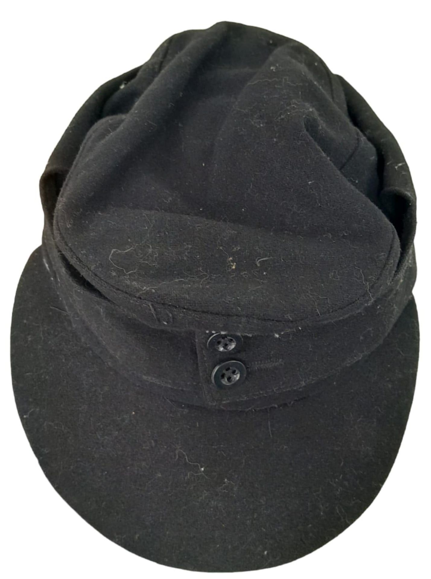 WW2 1944 Dated German Panzer Grenadiers M43 Cap. The removed insignia suggests that it may have been - Bild 3 aus 6