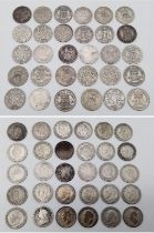 A Parcel of 30 Pre-1947 Silver Six Pences. Dates 1921-1946. 80.25 Grams.
