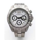 An Invicta Professional 200m Speedway Quartz Gents Watch. Stainless steel bracelet and case -
