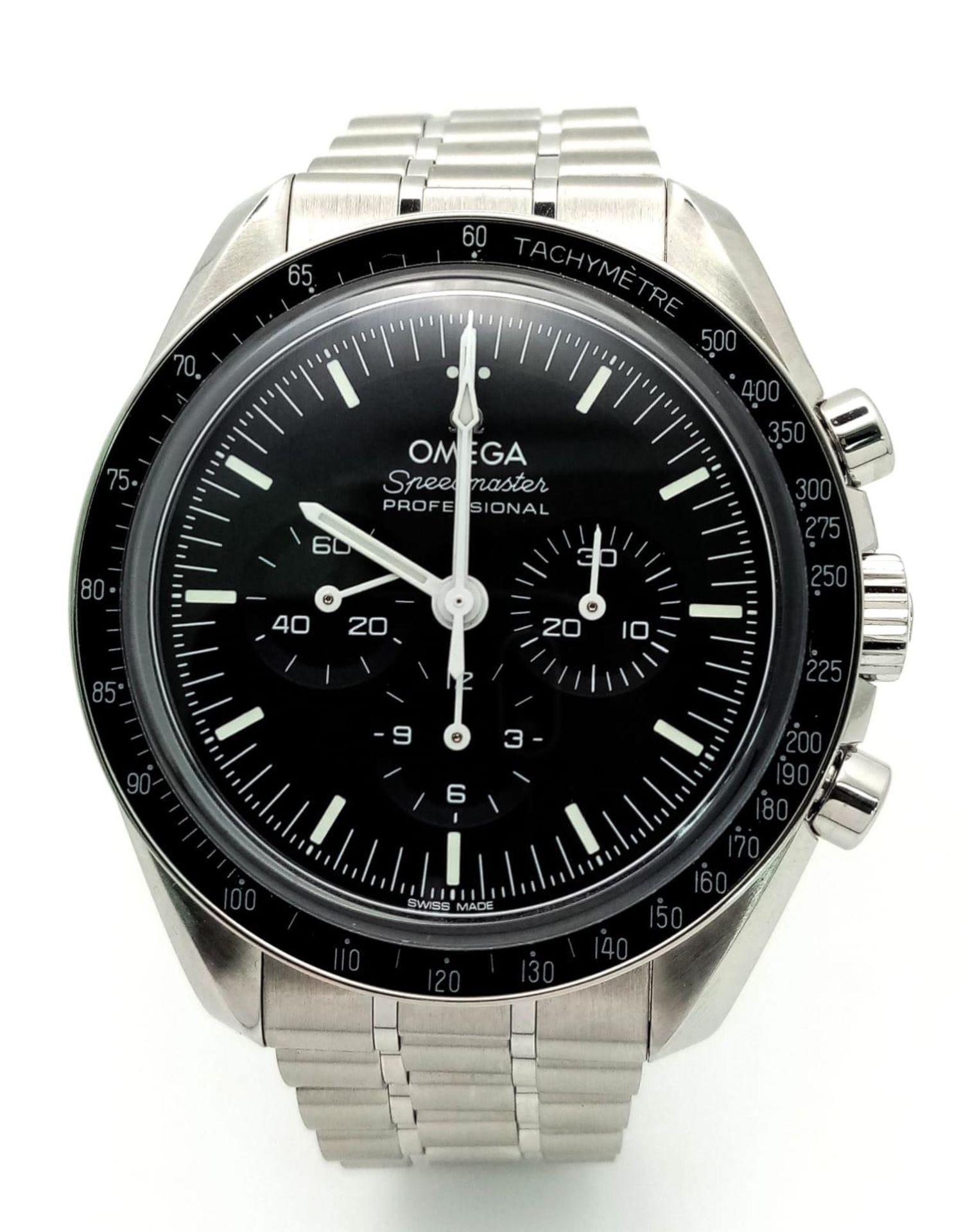 An Omega Speedmaster Moonwatch Chronograph Gents Watch. Stainless steel bracelet and case - 42mm. - Image 3 of 19