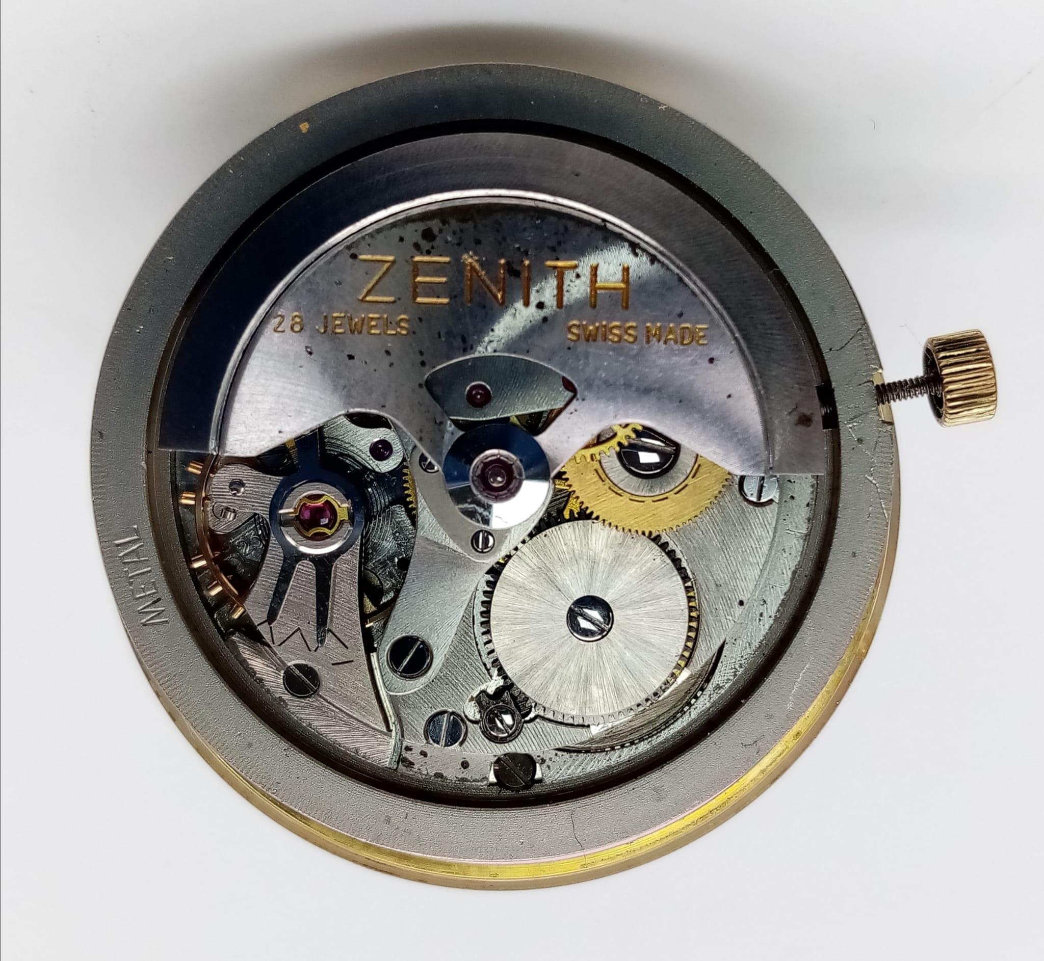 A ZENITH AUTOMATIC WATCH MOVEMENT AND PLEXI GLASS FULL WORKING ORDER AT TIME OF LISTING ref: AS 5005 - Image 2 of 3