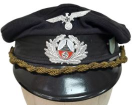 3rd Reich Kriegsmarine U-Boat Veterans Visor Cap.