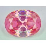 A truly beautiful, large (21 carats), light pink/purple Kunzite, oval cut, flawless in every aspect.