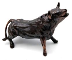 Superb patinated Bronze Antique Hat Pin Holder. Probably French, in the form of a cow. Wonderful