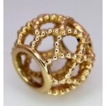 A 14K Yellow Gold Pandora Gold Collection Charm. 1.5g weight.