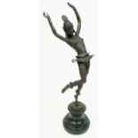 A stunning Gustav Schmidt-Cassel Bronze Dancer Statue. Wonderful height (54cm) and movement. This