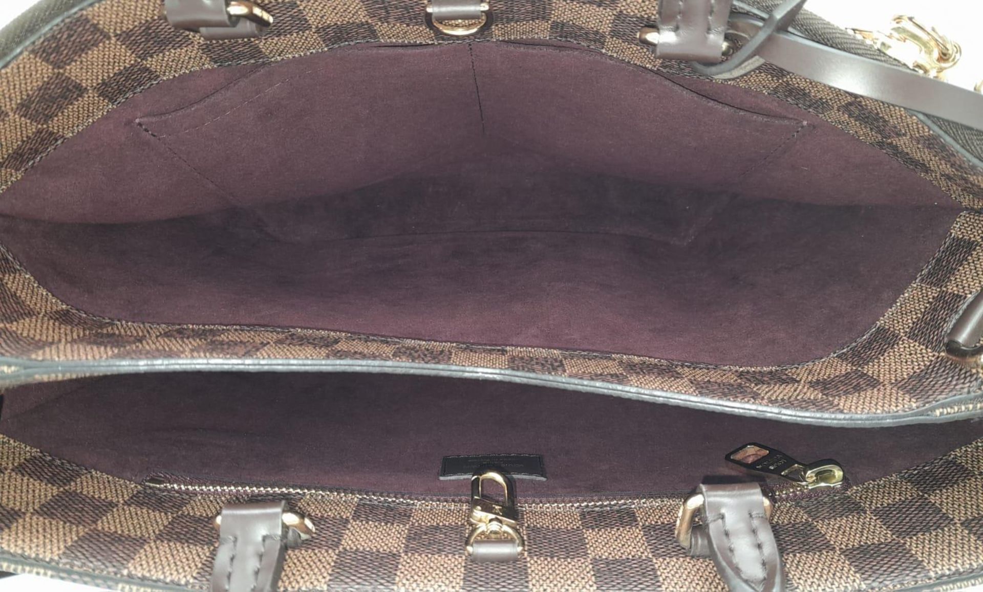 A Louis Vuitton Damier Ebene Brampton Handbag. Leather exterior with two rolled leather handles, - Image 11 of 11