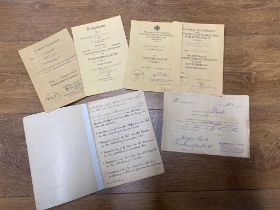 WW2 German Awards and Documents Awarded to an Ernst Poth. Also includes a book which seems to be