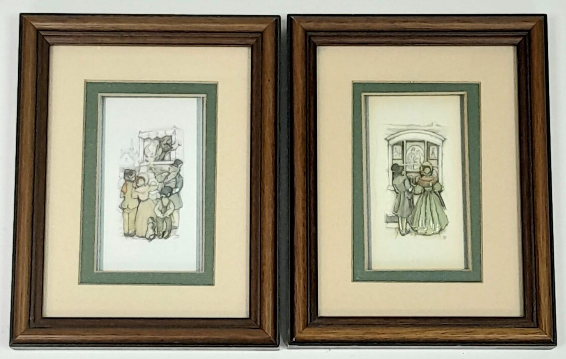 Pair of 'Living Pictures' created by Joh Ellam. Nicely framed and a unique look about them. Measures