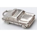 A rare, vintage, sterling silver TIFFANY & CO "New York taxi" charm, weight: 8 g.