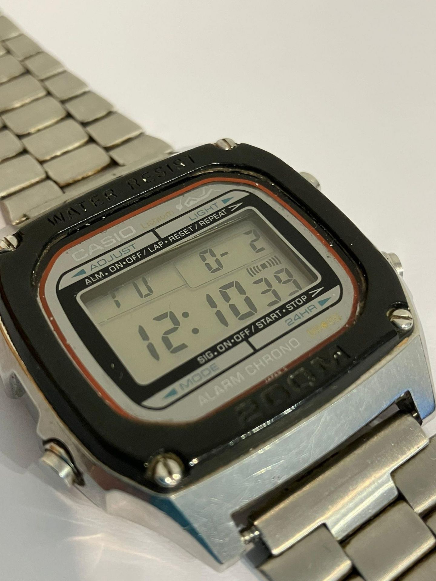 Vintage Digital CASIO 280 DW1000 Multi function wristwatch. Finished in stainless steel with - Image 2 of 5