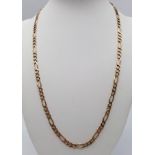 A 9K Yellow Gold Figaro Link Chain. 51cm. 15.75g weight.