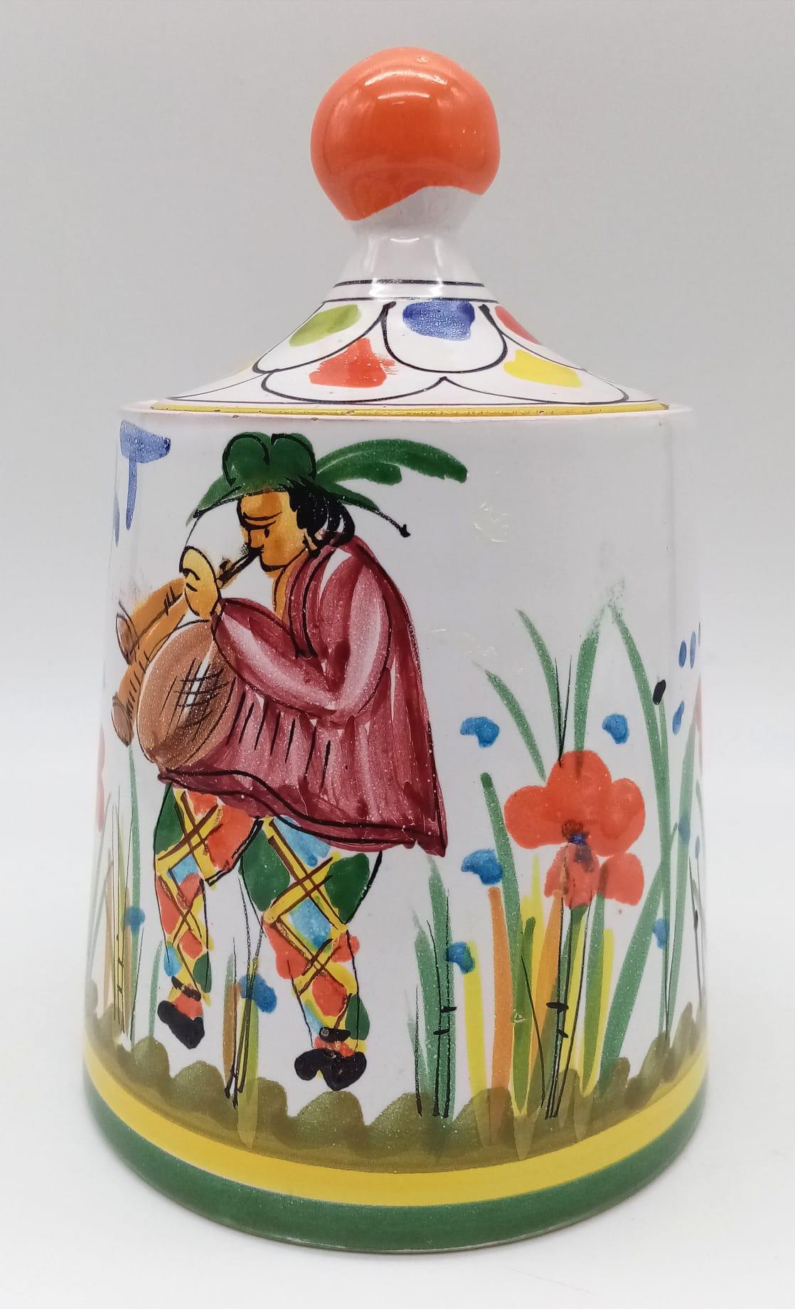 A Vintage, hand-painted, Salt Jar. Looks to be European, however there's no markings or - Image 2 of 5